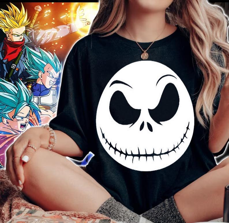 The Nightmare Before Christmas Jack Big Face T-Shirt woman shirt