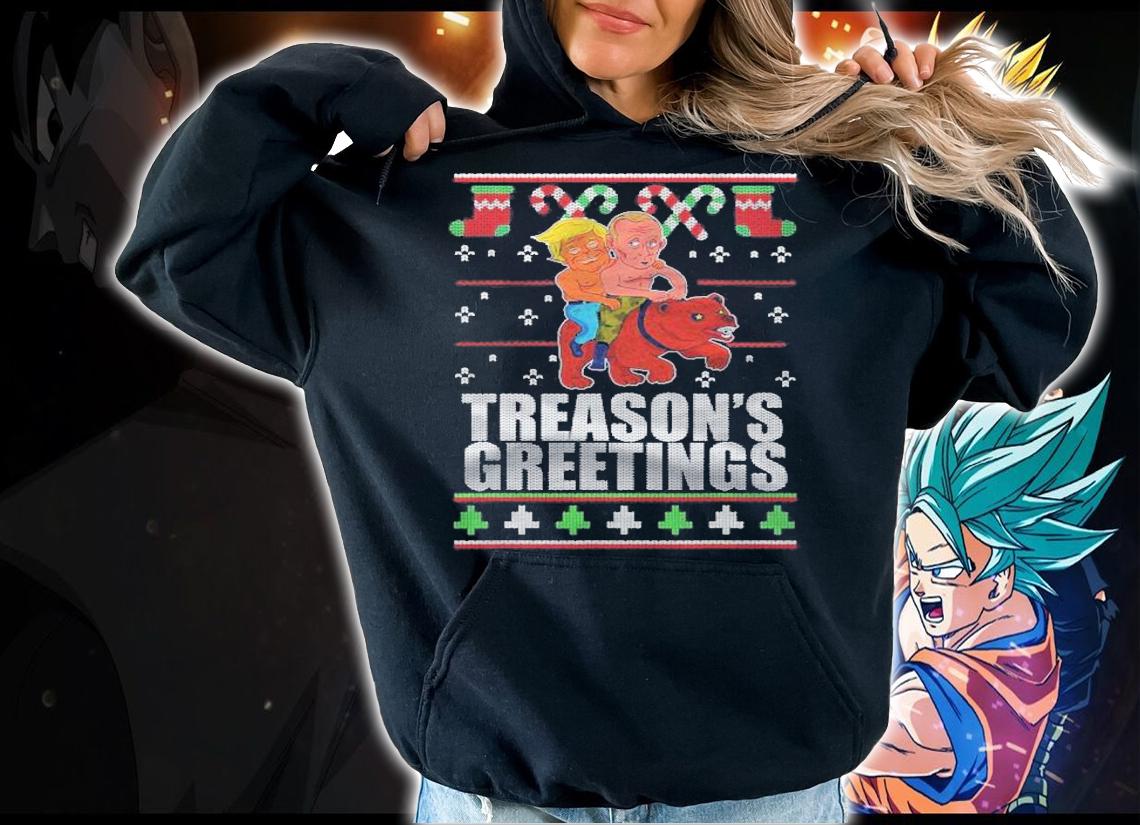 Treasons Greetings Trump and Putin Ugly Christmas Sweater t-shirt hoodie