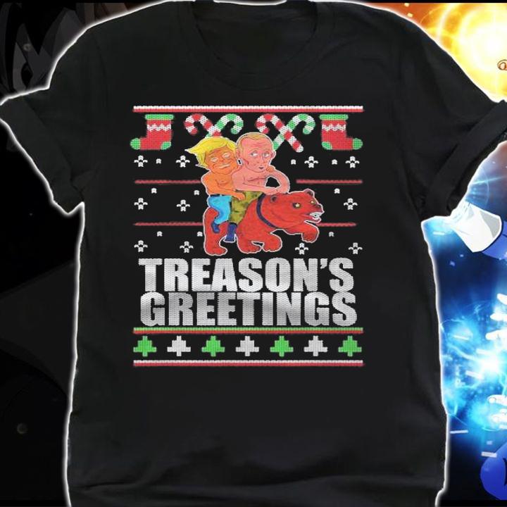Treasons Greetings Trump and Putin Ugly Christmas Sweater t-shirt shirt