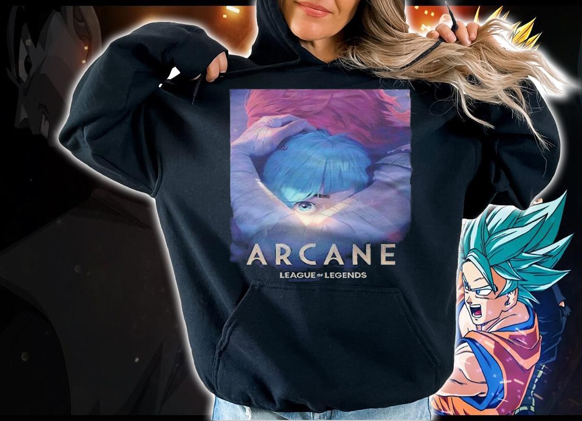 Vi hug Jinx Arcane League of Legends poster T-shirt hoodie