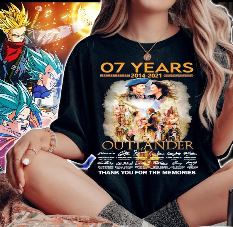 07 years 2014 2021 Outlander signature thank you for the memories t-shirt woman shirt