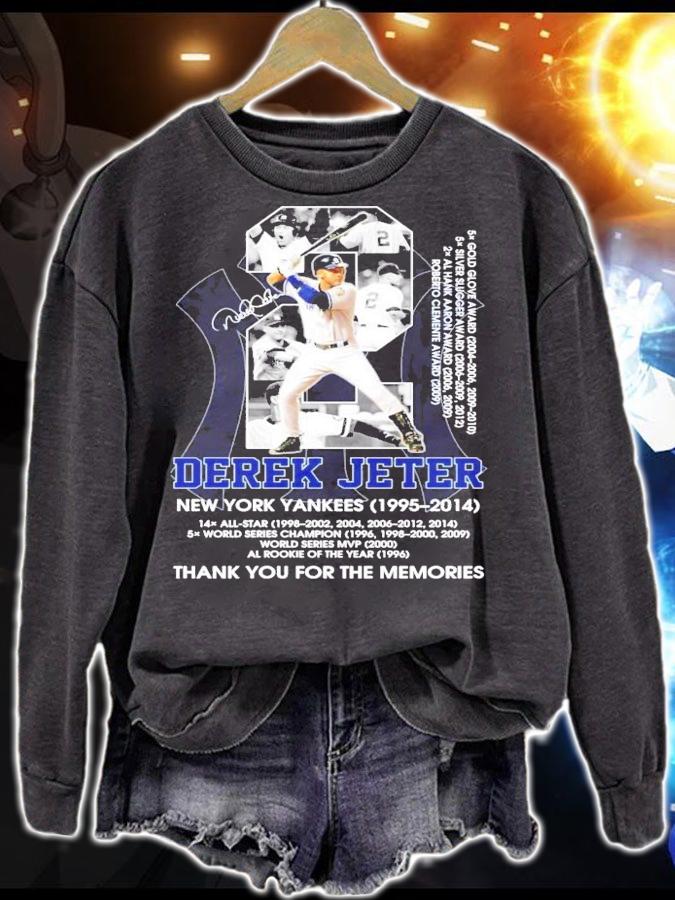 2 Derek Jeter New York Yankees 1995 2014 Signed t-shirt sweatshirt