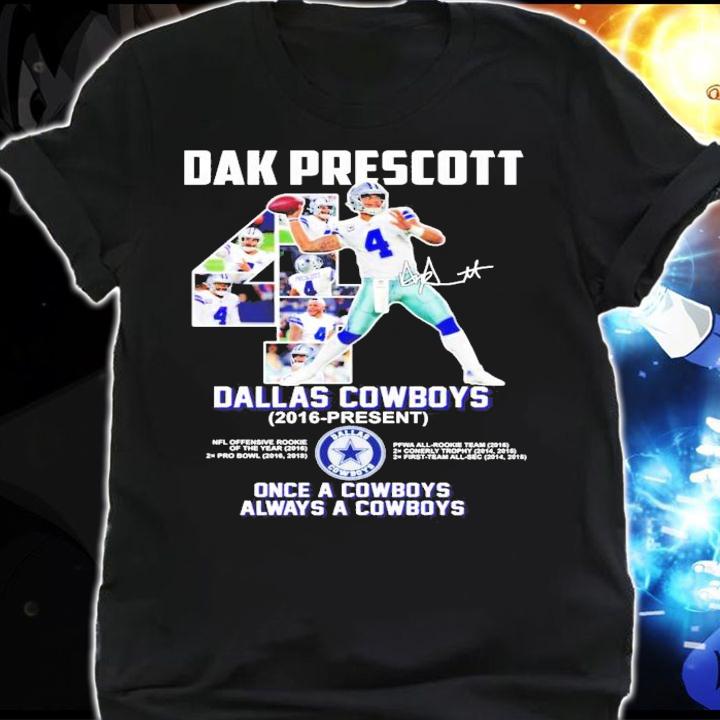 4 Dak Prescott Dallas Cowboys 2016-present t-shirt shirt