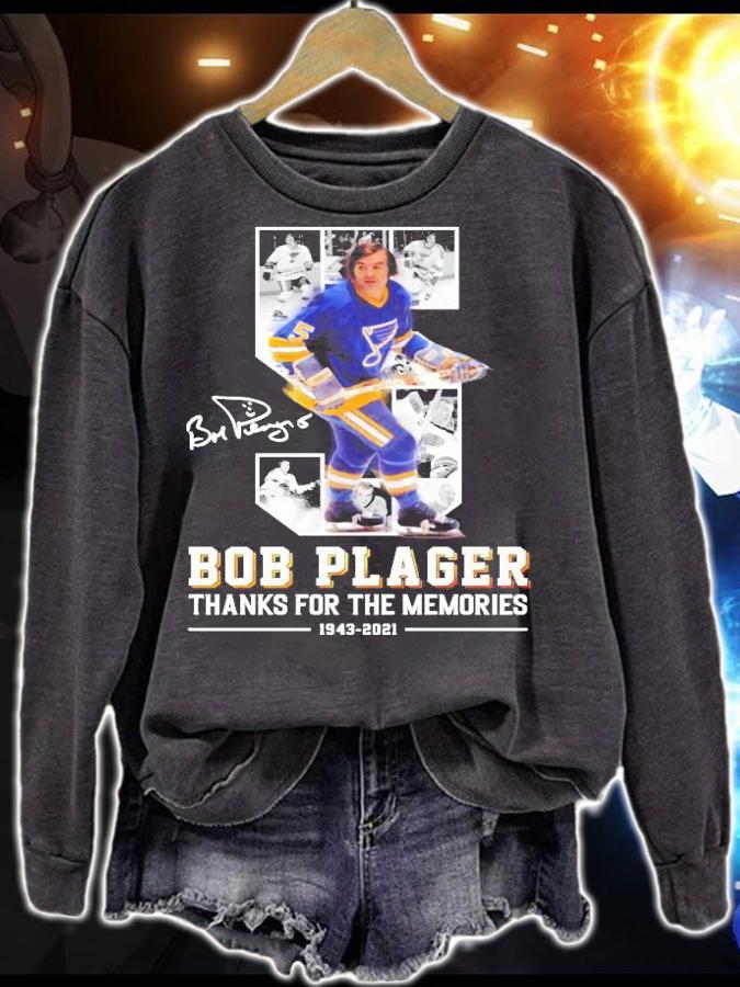 5 Bob Plager thanks for the memories 1943 2021 signature t-shirt sweatshirt