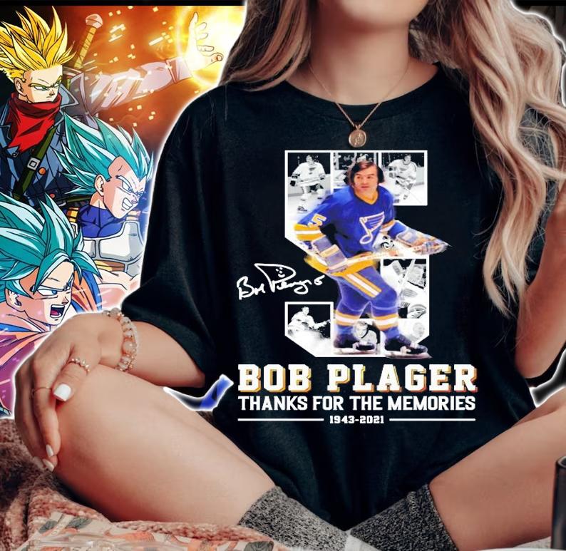 5 Bob Plager thanks for the memories 1943 2021 signature t-shirt woman shirt