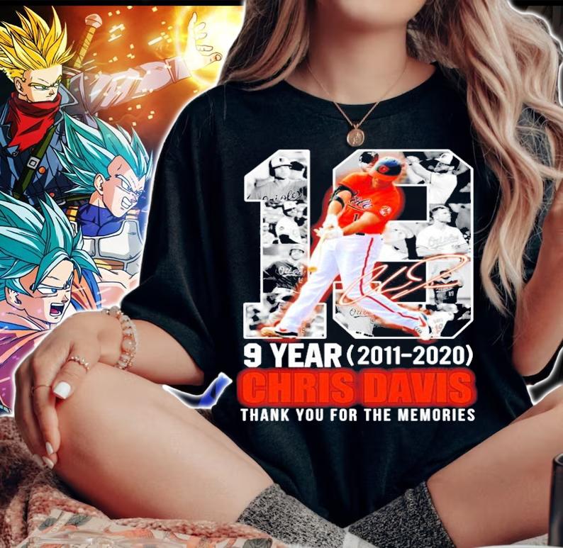 9 years 2011 2021 Chris Davis thank you for the memories signature t-shirt woman shirt