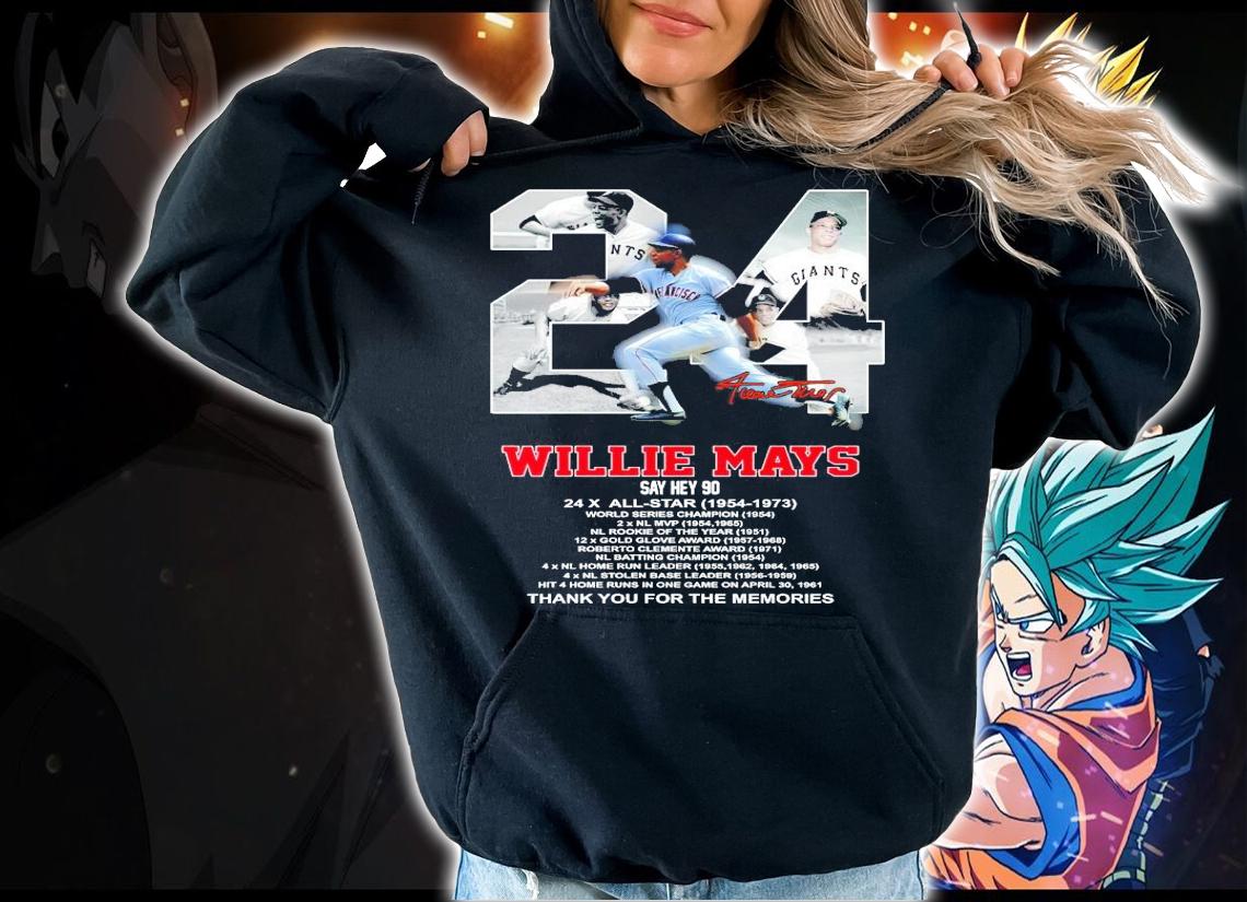 24 Willie Mays Say Hey Kid San Francisco Giants t-shirt hoodie