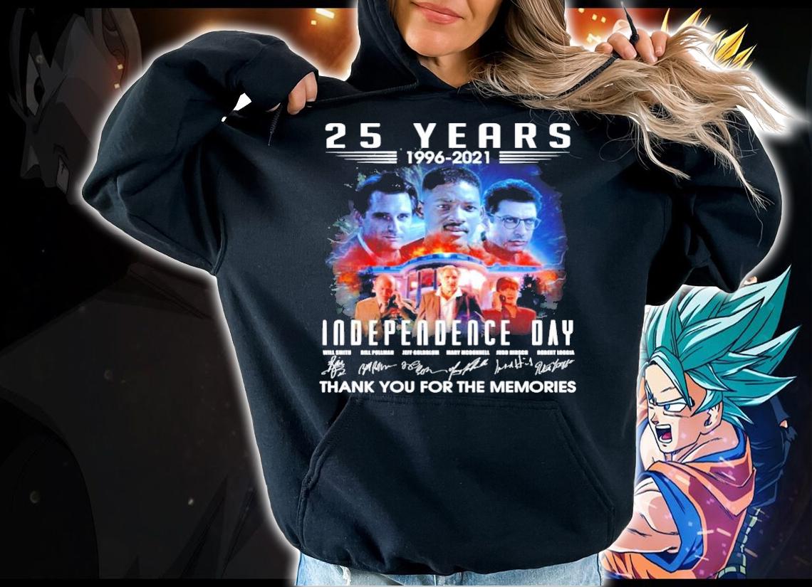 25 Years 1996-2021 Independence Day Signatures Thank You For The Memories t-shirt hoodie