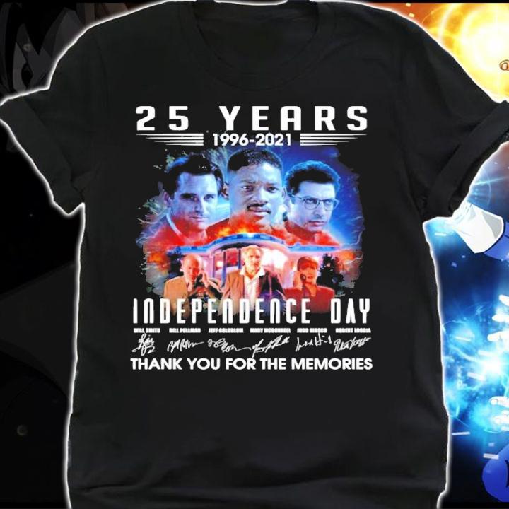 25 Years 1996-2021 Independence Day Signatures Thank You For The Memories t-shirt shirt