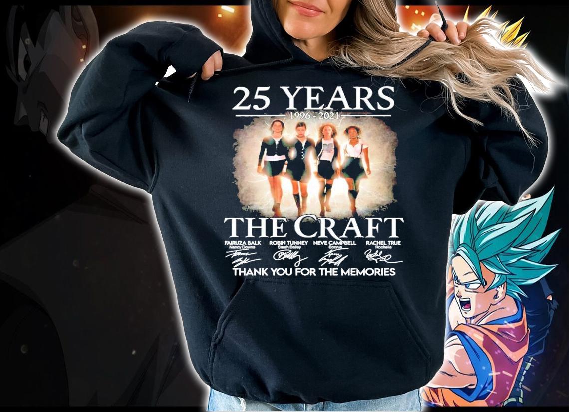 25 years 1996-2021 The Craft signature thank you for the memories t-shirt hoodie
