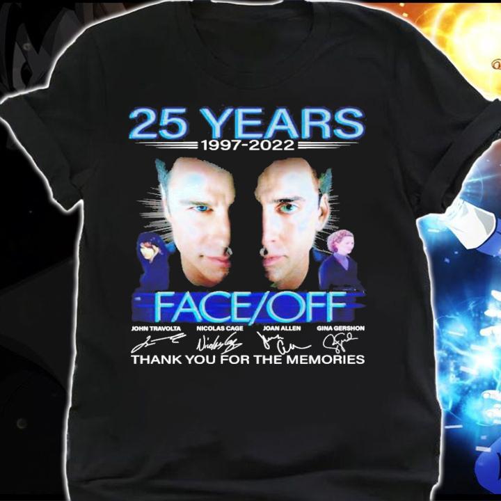 25 years 1997-2022 Face Off signatures shirt t-shirt shirt