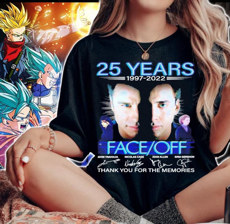 25 years 1997-2022 Face Off signatures shirt t-shirt woman shirt