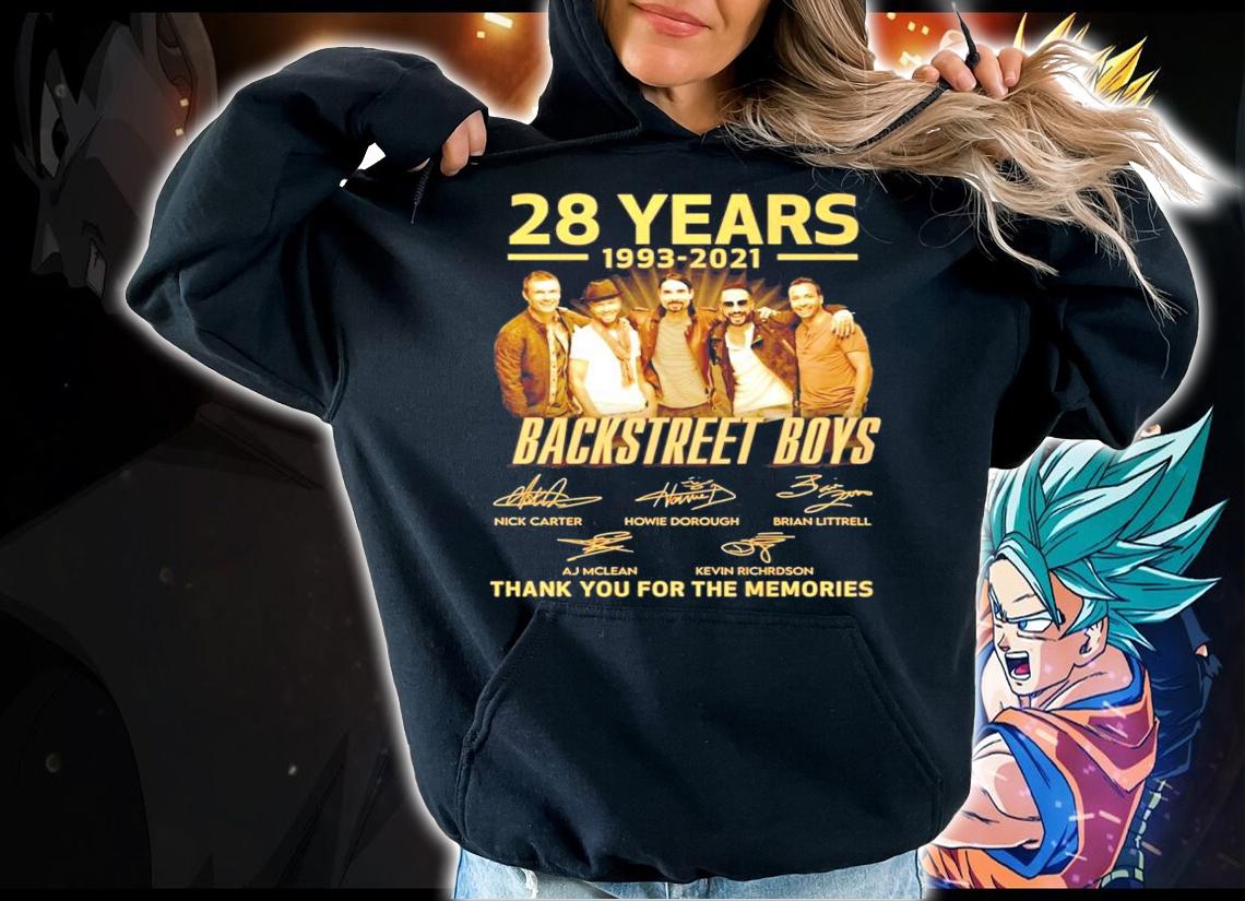 28 years 1993-2021 Backstreet Boys signatures t-shirt hoodie