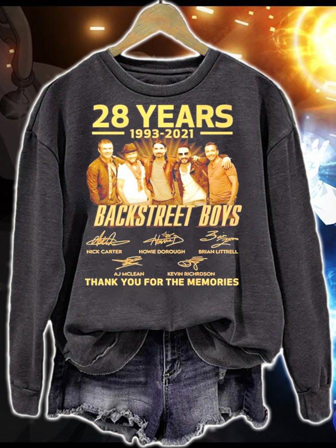 28 years 1993-2021 Backstreet Boys signatures t-shirt sweatshirt
