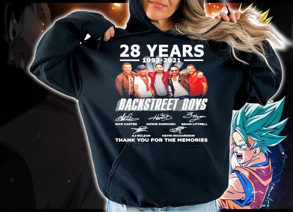 Backstreet Boys 28 years 1993-2021 thank you for the memories t-shirt hoodie