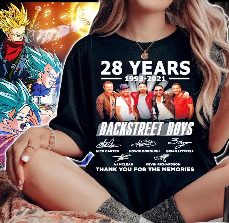 Backstreet Boys 28 years 1993-2021 thank you for the memories t-shirt woman shirt