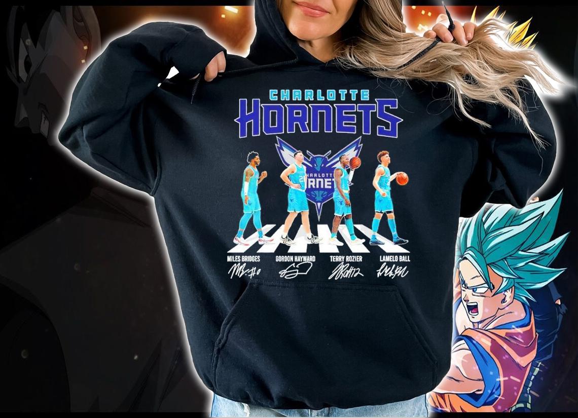 Charlotte Hornets Basketball Abbey Road Signatures Shirt hoodie