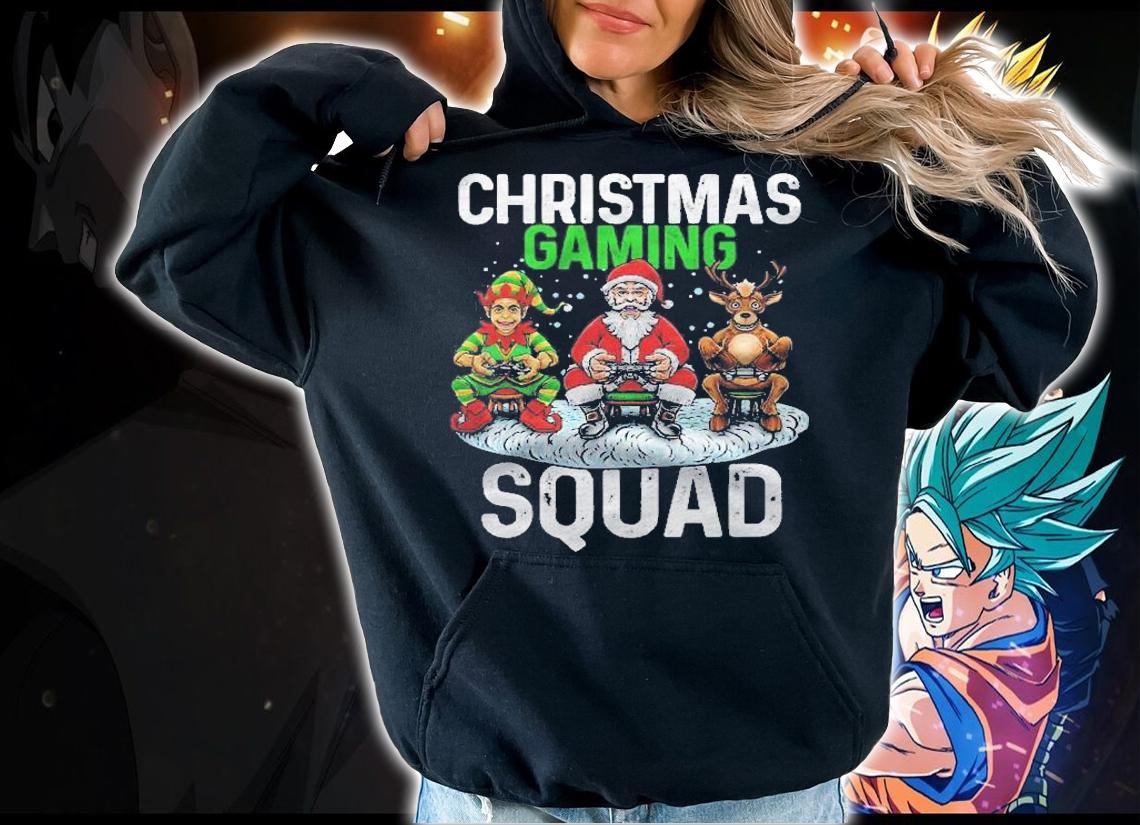 Christmas Gaming Squad Santa Reindeer Elf Gift Boys Kids Shirt hoodie