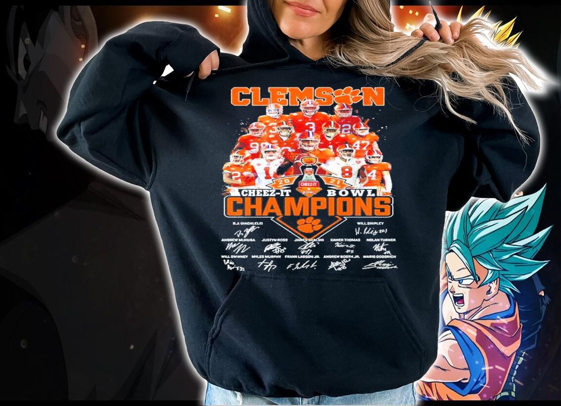 Clemson Tigers 2021 Cheez-It Bowl Champions Signatures Shirt hoodie