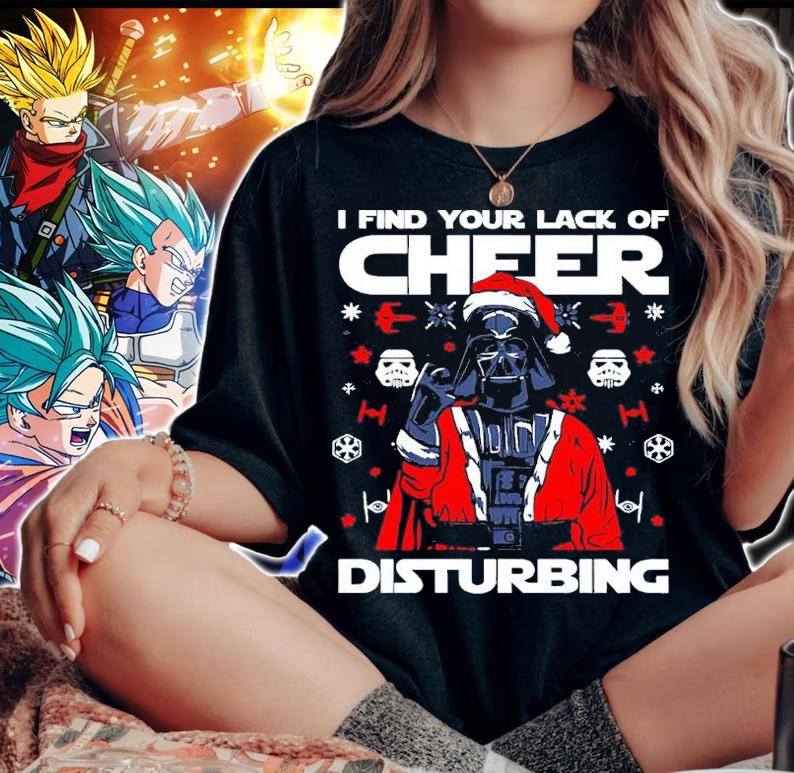 Darth Vader Star Wars Santa Christmas I Find Your Lack Of Cheer Disturbing Shirt woman shirt