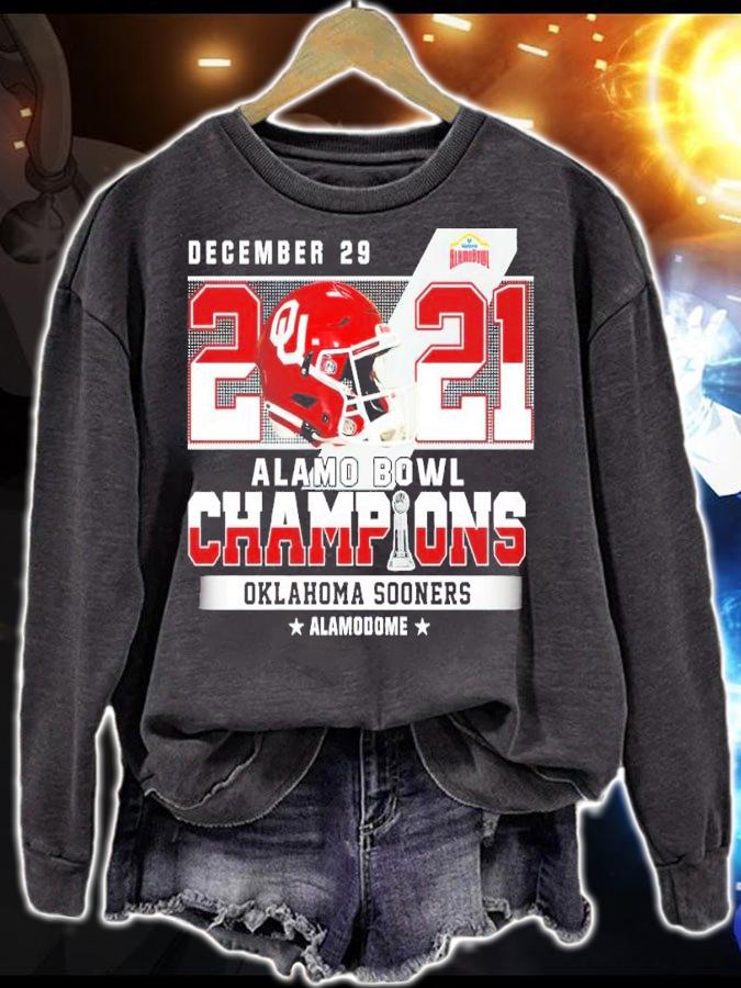 December 29 2021 Alamo Bowl Champions Oklahoma Sooners Alamodome Shirt sweatshirt