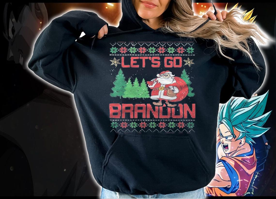 Fjb Funny Santa Let's Go Brandon Ugly Christmas T-Shirt hoodie