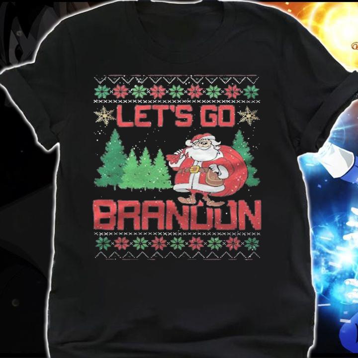 Fjb Funny Santa Let's Go Brandon Ugly Christmas T-Shirt shirt