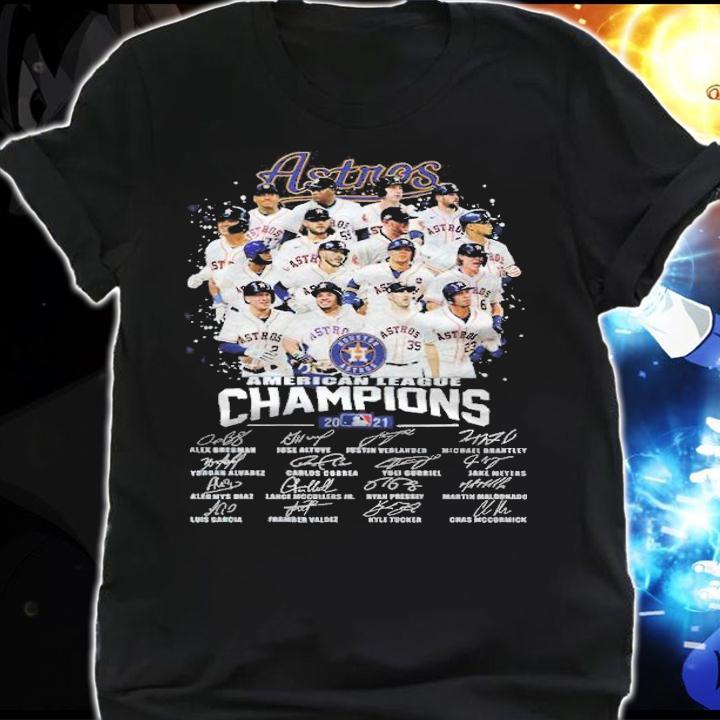 Houston Astros American League Champions 2021 signatures shirt shirt