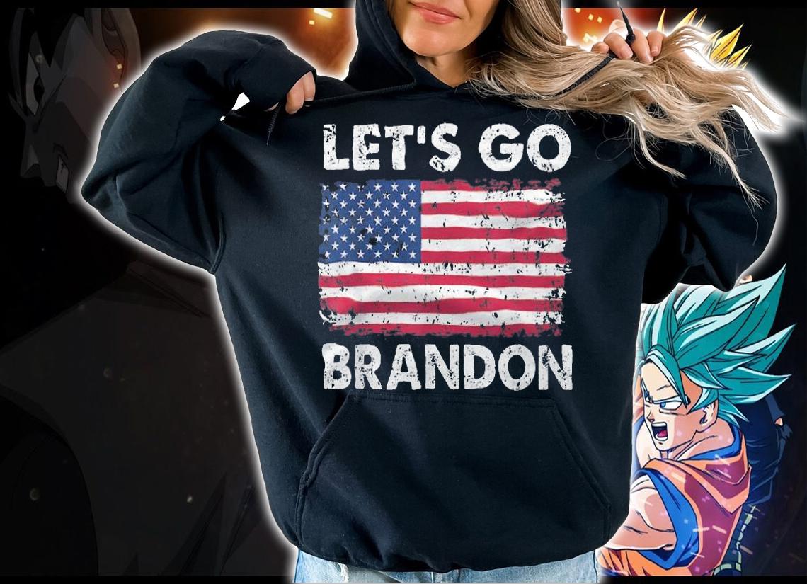 Let's Go Brandon American Flag Retro Vintage T-Shirt hoodie