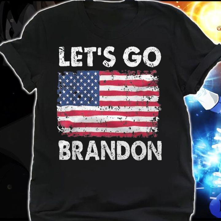 Let's Go Brandon American Flag Retro Vintage T-Shirt shirt
