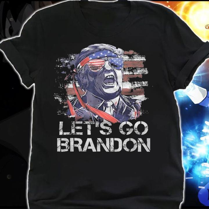 Let's Go Brandon Pro Trump Tee Conservative Anti Liberal US Flag T-Shirt shirt