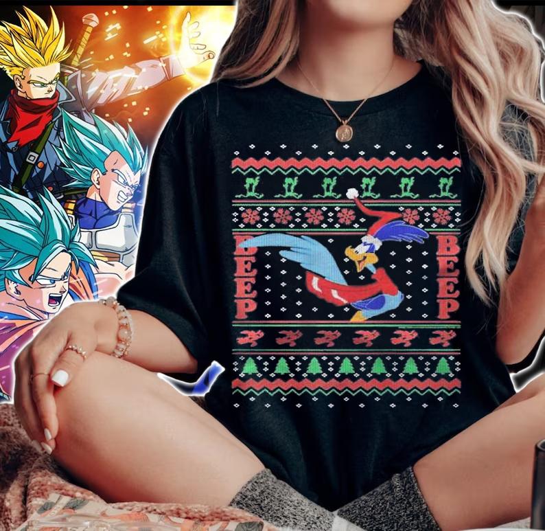 Looney Tunes Christmas Road Runner Ugly Sweater shirt woman shirt
