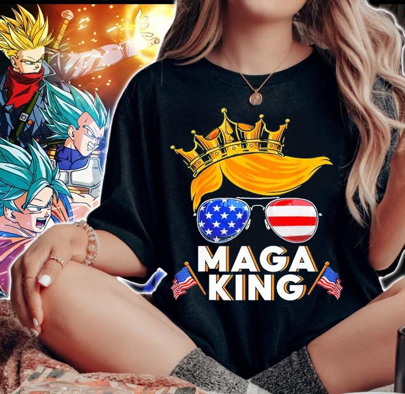 MAGA King Donald Trump American T-Shirt woman shirt