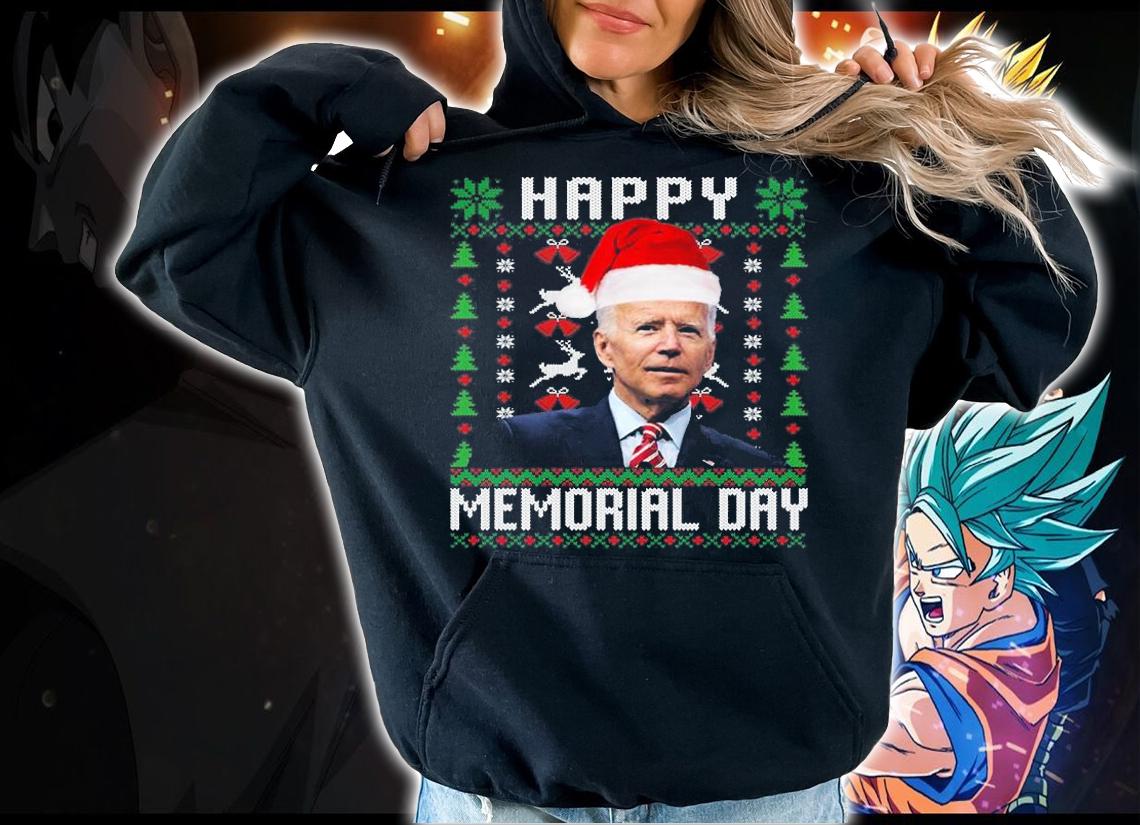 Memorial Day Joe Biden Ugly Christmas T-Shirt hoodie