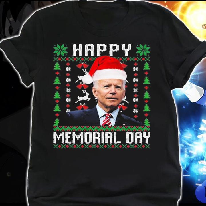 Memorial Day Joe Biden Ugly Christmas T-Shirt shirt