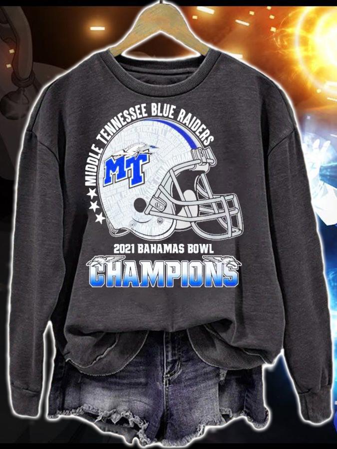 Middle Tennessee Blue Raiders 2021 Bahamas Bowl Champions Shirt sweatshirt