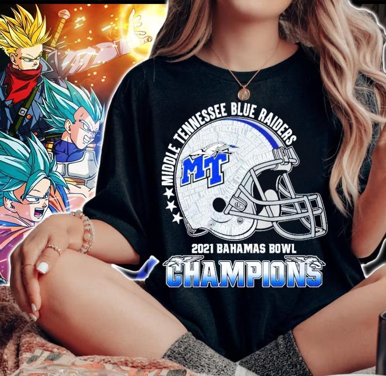 Middle Tennessee Blue Raiders 2021 Bahamas Bowl Champions Shirt woman shirt