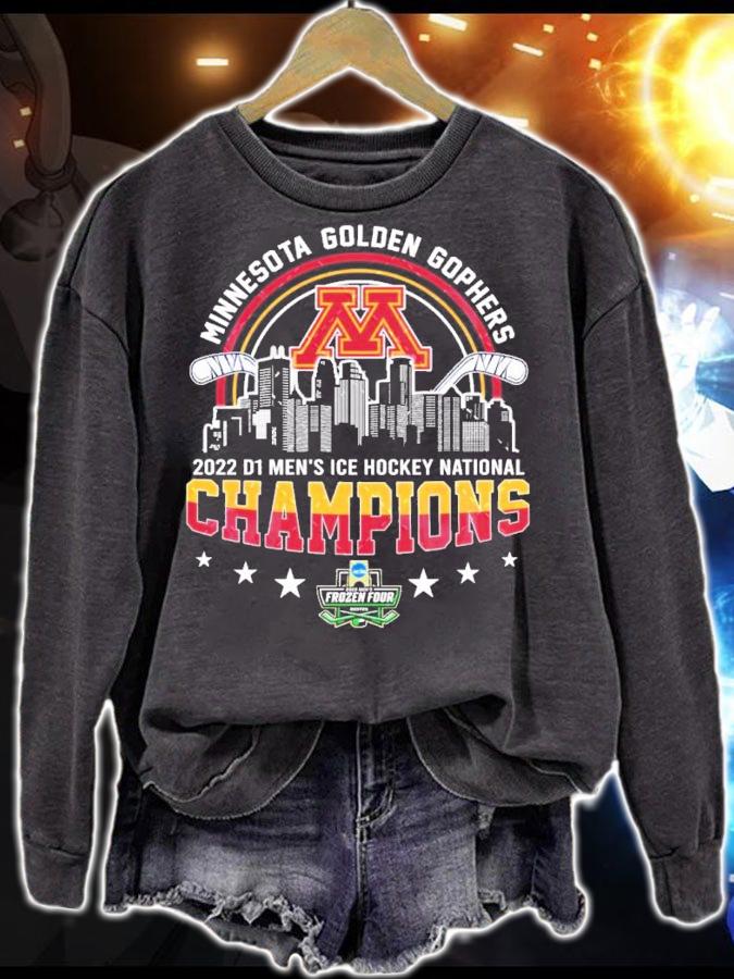 Minnesota Golden Gophers NCAA D1 Men's Ice Hockey National Champions 2022 Shirt sweatshirt