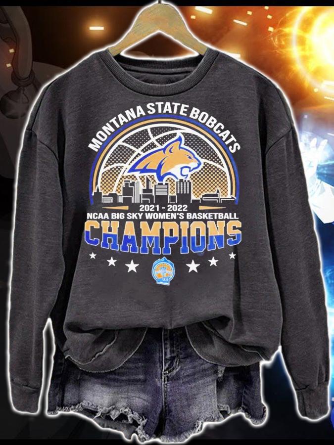 Montana State Bobcats NCAA Big Sky Women's Basketball 2021-2022 Champions Shirt sweatshirt