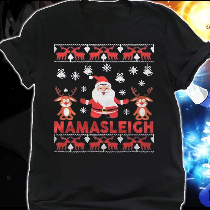 Namasleigh Christmas Gifts Funny Santa Yoga Shirt shirt