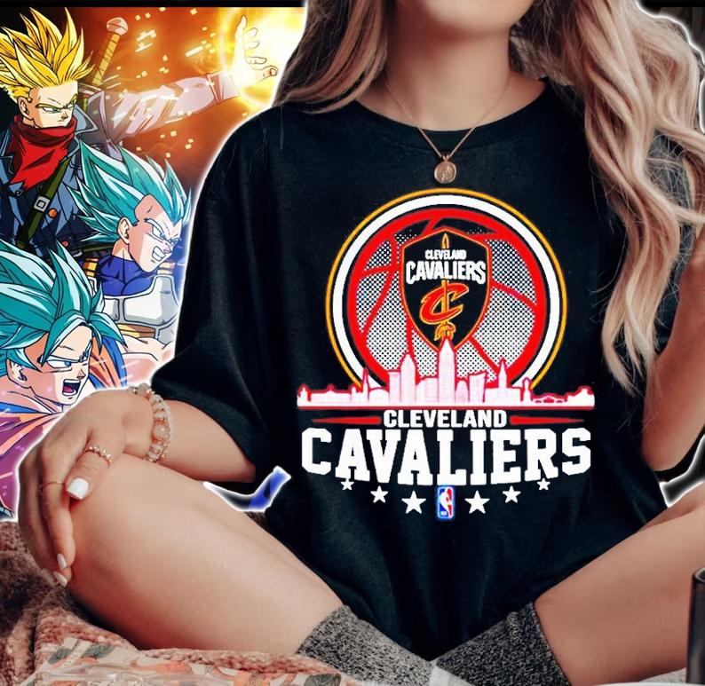 Official Cleveland Cavaliers City Skyline Logo T-Shirt woman shirt