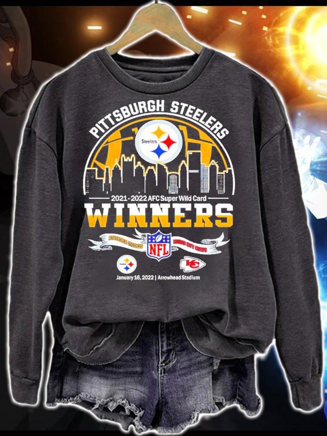 Pittsburgh Steelers 20210-2022 AFC Super Wild Card Matchups NFL Pittsburgh Steelers Vs Kansas City Chiefs Shirt sweatshirt