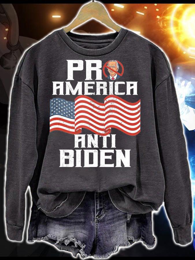 Pro America Anti Biden Funny Political Impeach Biden Funny T-Shirt sweatshirt