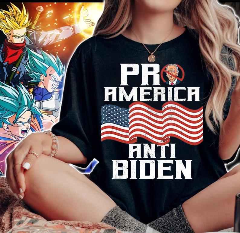Pro America Anti Biden Funny Political Impeach Biden Funny T-Shirt woman shirt