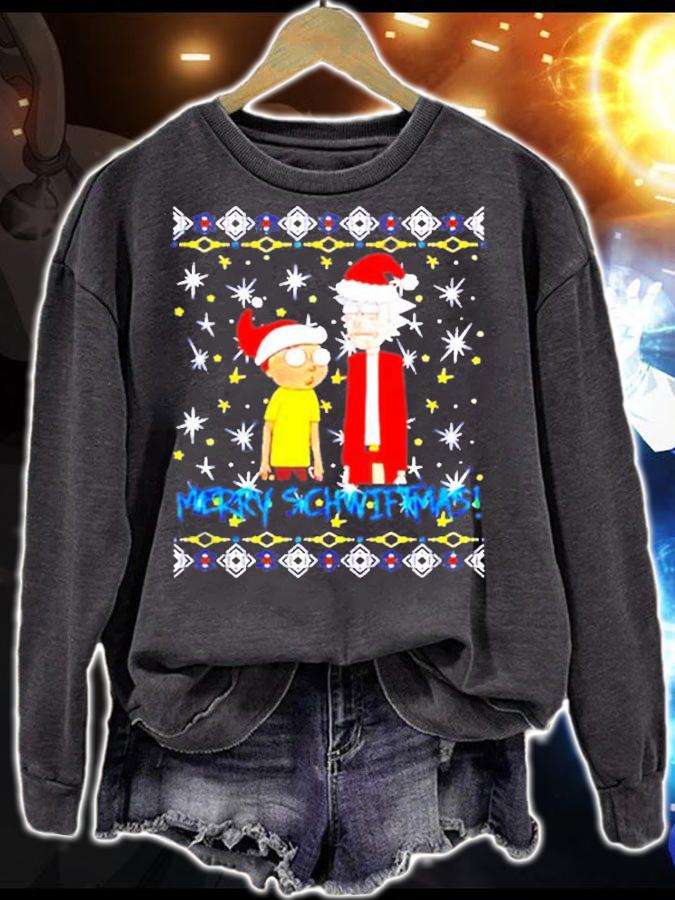 Rick And Morty Christmas Merry Schwiftmas T-Shirt sweatshirt
