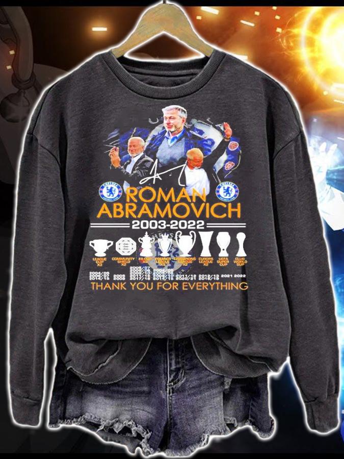 Roman Abramovich 2003-2022 Signatures Thank You For Everything Shirt sweatshirt