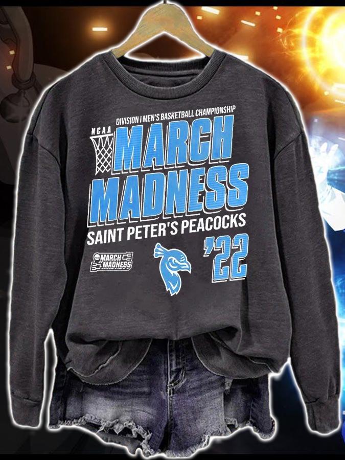 Saint Peter_s Peacocks NCAA Division I Men's Basketball Championship March Madness 2022 T-Shirt sweatshirt