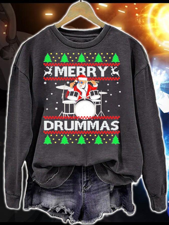 Satan Merry Drummas Ugly Christmas Shirt sweatshirt