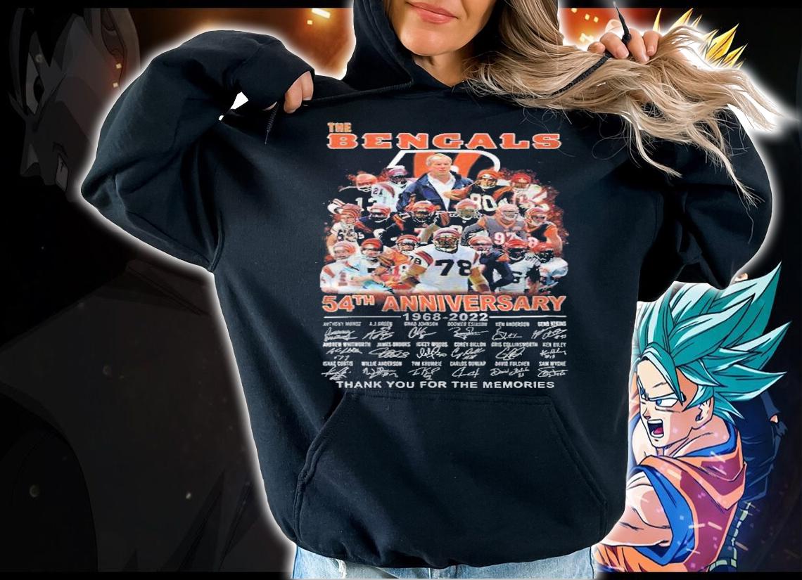 The Bengals 54th anniversary 1968-2022 signatures shirt hoodie