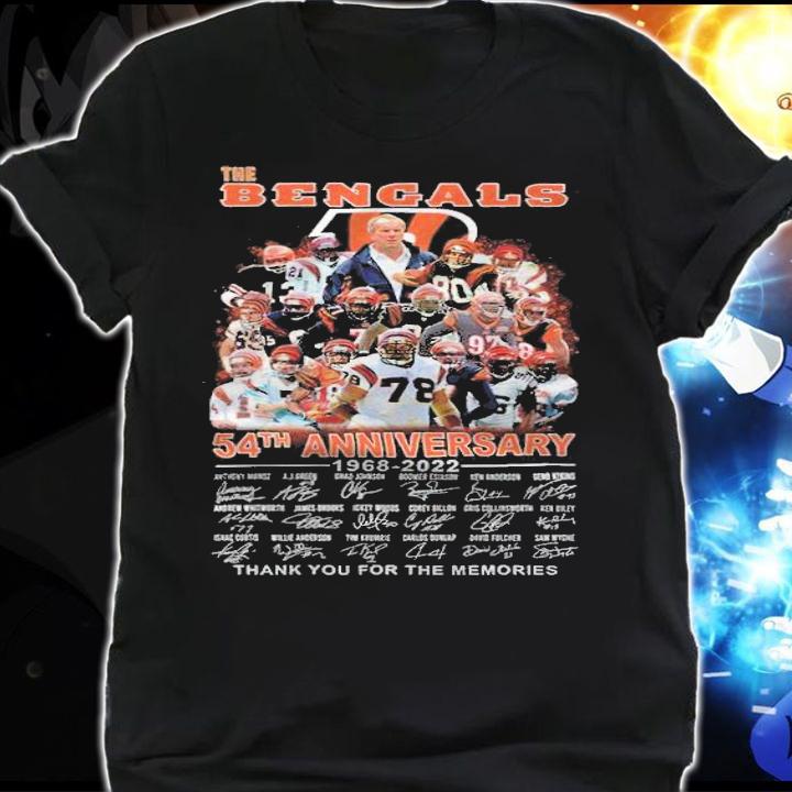 The Bengals 54th anniversary 1968-2022 signatures shirt shirt